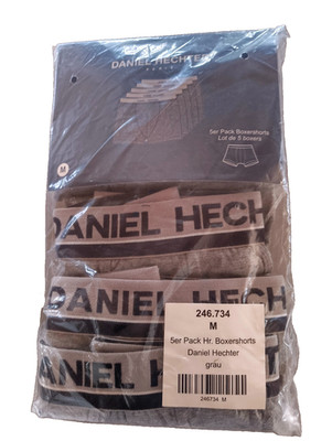 5 x BOXERSHORTS Daniel Hechter Retroshorts Gr. M GRAU