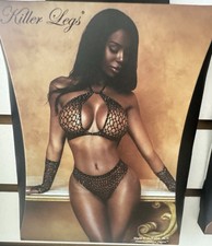 Killer Legs Black Fish Net One Piece Bodysuit with Strap Accent
