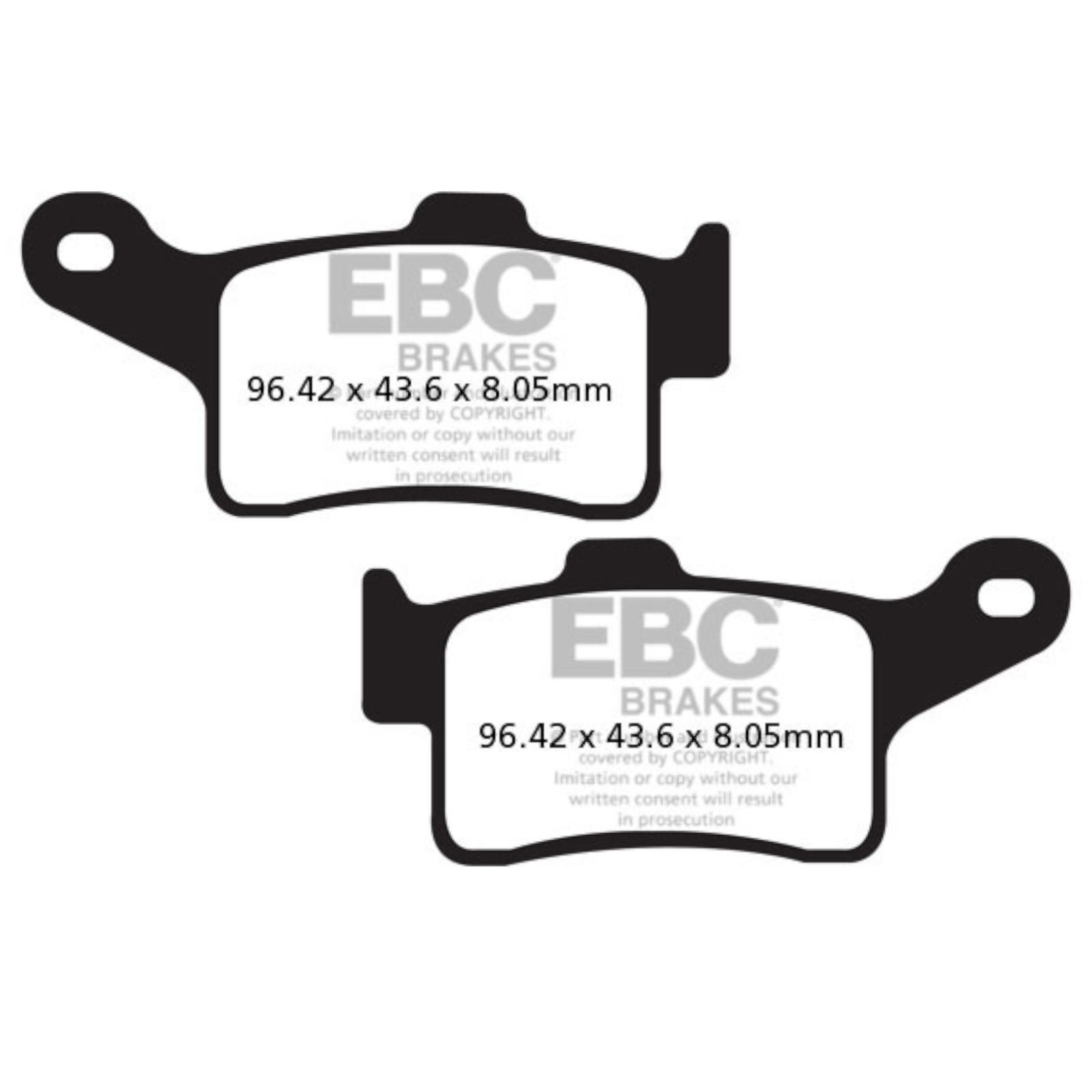 Brake Pads for CAN AM F3-S 990 SPYDER SPECIAL SERIES 2016 Rear EBC