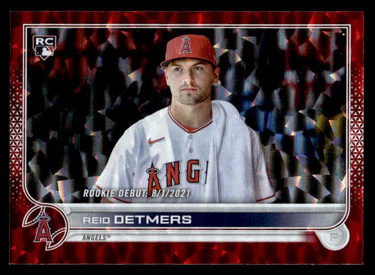 Reid Detmers 2022 Topps Update Red Foil #/199 #US62 Los Angeles Angels ESE