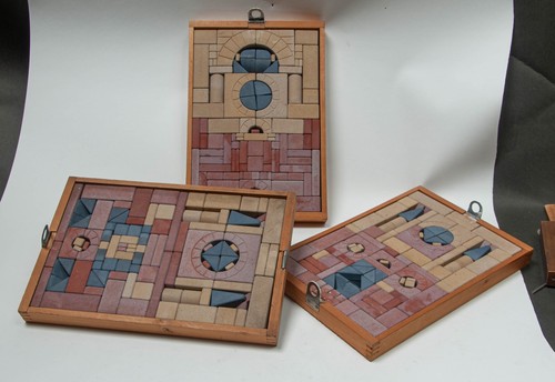 Early 1900s Richter's Anchor Blocks Stone Building Blocks. Complete Unused.
