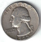 USA - 1955P - Washington ¼ $ - Silver Eagle - Low Mintage - #21197