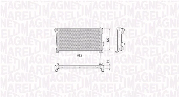 REFRIGERACIÓN MOTOR RADIADOR 350213199000 PARA FIAT IDEA PUNTO/Hatchback/Furgoneta LANCIA Foto 3 de 4