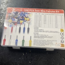 1200Pcs Ferrule Crimp Terminal Kit Single Twin Wire End Connectors Pin Set