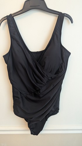 Miracle Suit MiracleSuit Size XL Faux Wrap Swim Unwired One Piece Black