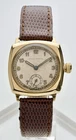 Rolex Oyster Ref 2416 9K Gold 1936 WW2 Era Rare Gents Vintage Cushion Watch 28mm