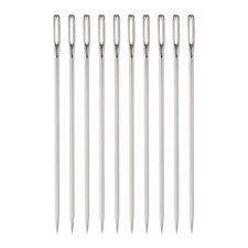 10 Set 2.95 Inch Upholstery Needles Stainless Steel Large Eye Sewing Needles