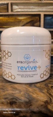EraOrganics REVIVE+ Microdermabrasion Manuka Honey Walnut Scrub Mask 2 oz