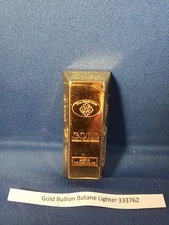 Gold Bullion Bar Refillable Butane Gas Lighter USA Stocked & Shipped