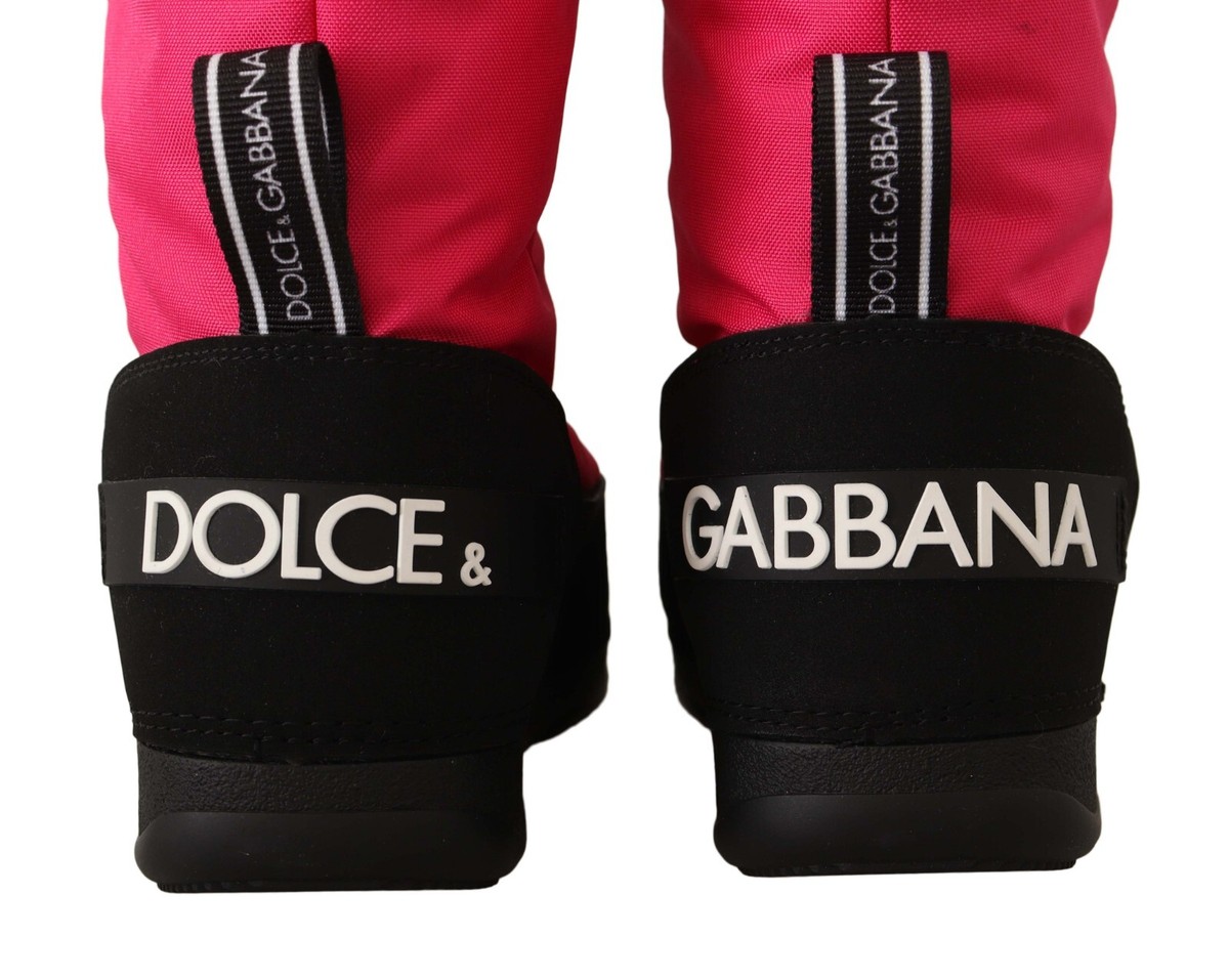 DOLCE & GABBANA Kids Black Fuchsia Nylon Snow High Boots DOLCE & GABBANA Kids Black Fuchsia Nylon Snow High Boots