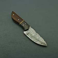 CUSTOM HAND FORGED DAMASCUS CUSTOM RESIN SKINNING HUNTING CAMPING KNIFE/STEEL BO