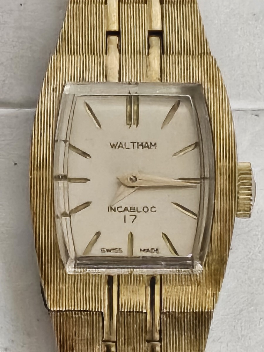 Vintage Ladies Waltham Swiss Incabloc 17 Jewel Watch Manual Wind