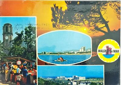 Malgrat de Mar Barcelona España Varios Aspectos Spain Postcard Multi View POSTED