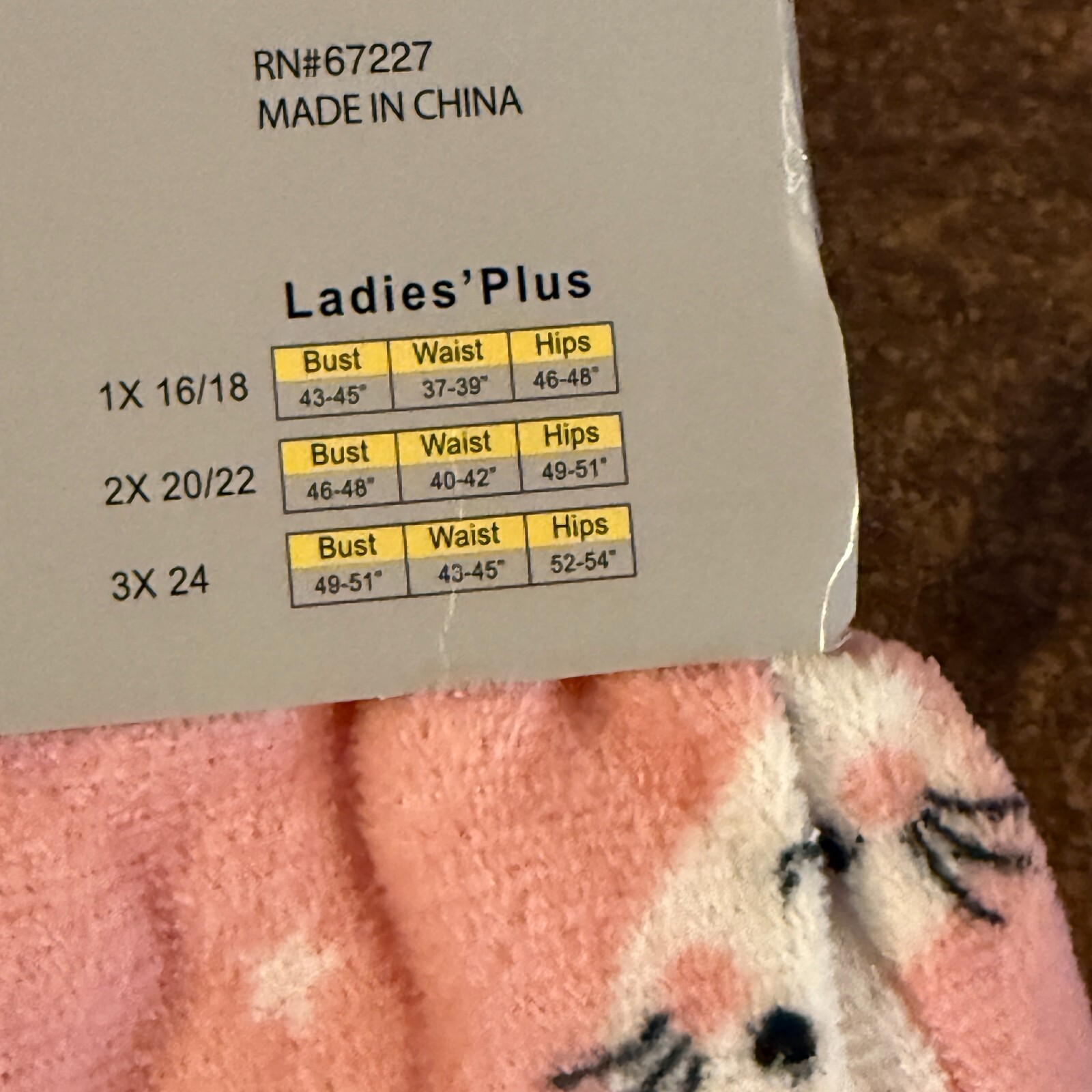 bobbie brooks Super Soft Pink Ladies PLUS Sleep Pant Pajama w Kitty Cats