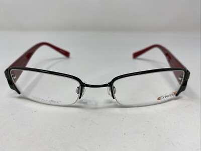 Eschenbach Crush 850036 10 49-19-135 Black/Red Half Rim Eyeglasses Frame WS37