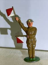 RARE Barclay WWI Lead Toy Soldier With Signal Flags 730 EXCELLENT CONDITION