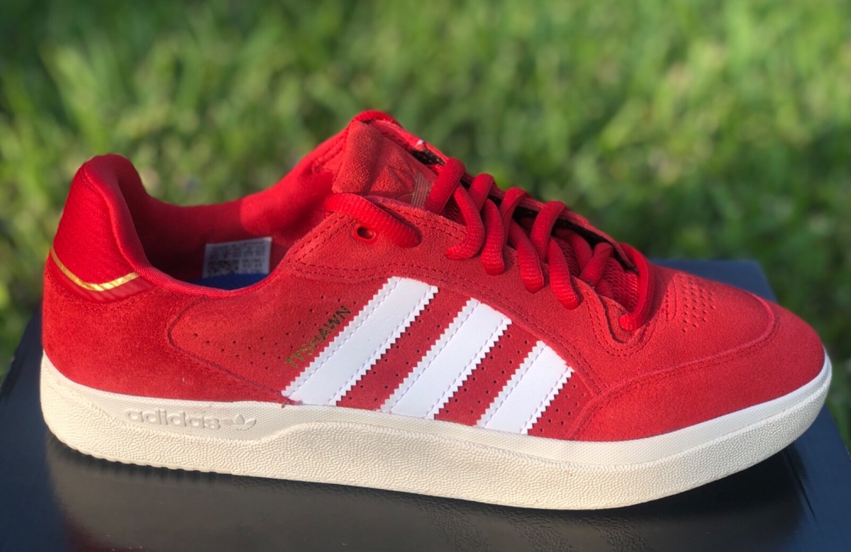 Size 9.5 -Adidas Originals Tyshawn Low Red Skateboarding 