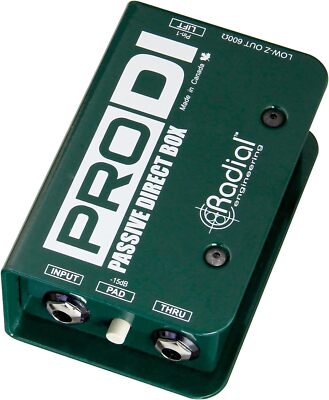 Radial ProDI Passive Mono Direct Box for Instruments Acoustic Guitar and Bass