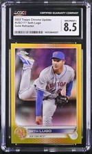 2022 Topps Chrome Update #USC177 Seth Lugo Gold Refractor CGC 8.5 NM/MT- /50