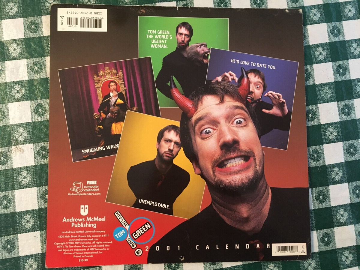 2000s Free Mtv Shows MTV's The Tom Green Show 2001 Calendar Rare