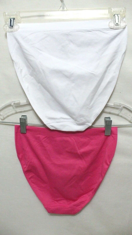 RHONDA SHEAR womens seamless 4% spandex #4031 2 pack Hi-cut brief L panties NEW - Изображение 2 из 3