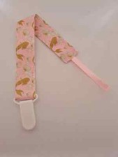 Baby dummy clip pink mermaid print