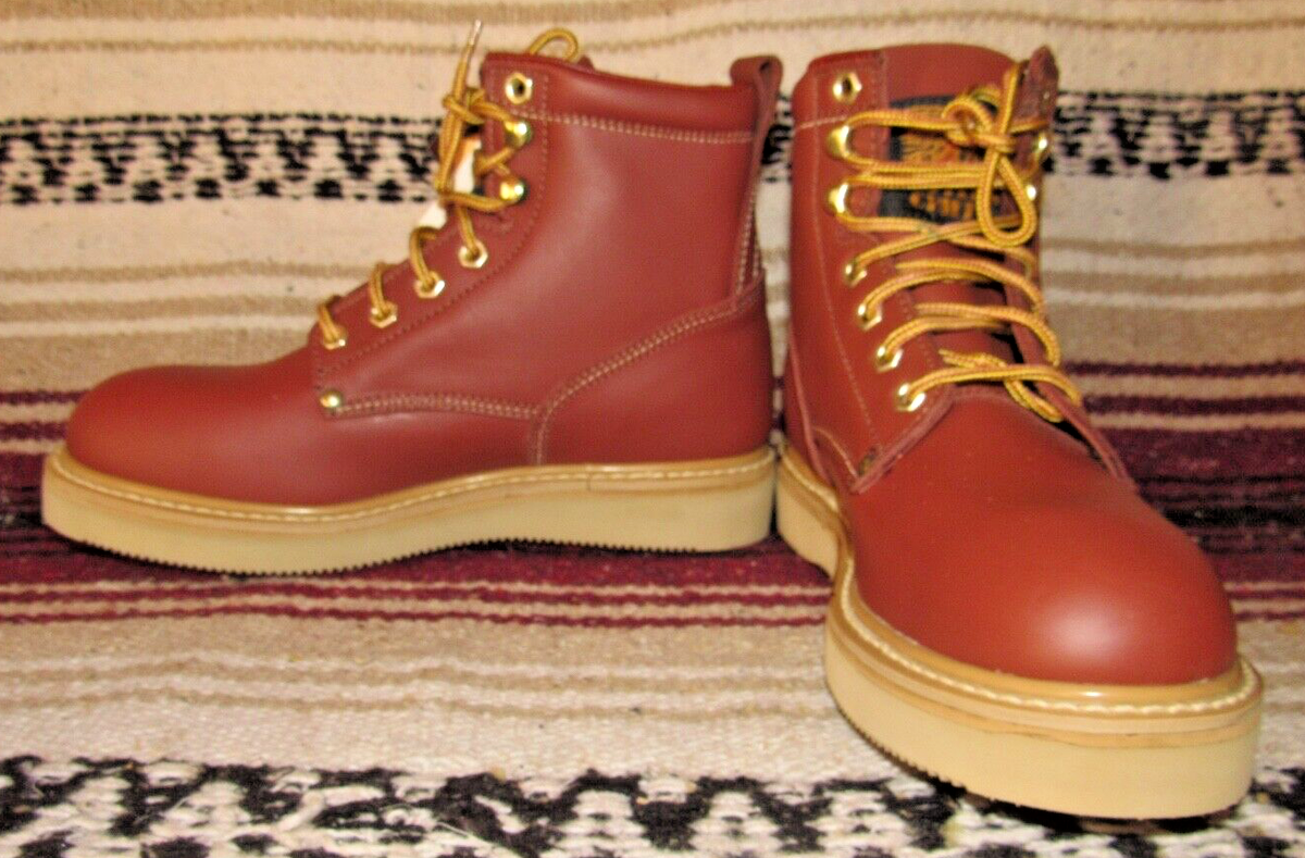 Vintage Walk Over Brown Suede Lace-Up Combat Ankle Boots Men\'s Size 8.5D Red Wing 964 Work Boots Men\ main image 3