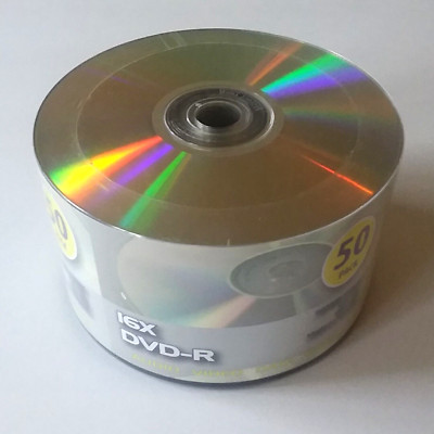 DVD-R Recordable Discs 16x Speed 120 Minutes 4.7 GB - Pack of 50
