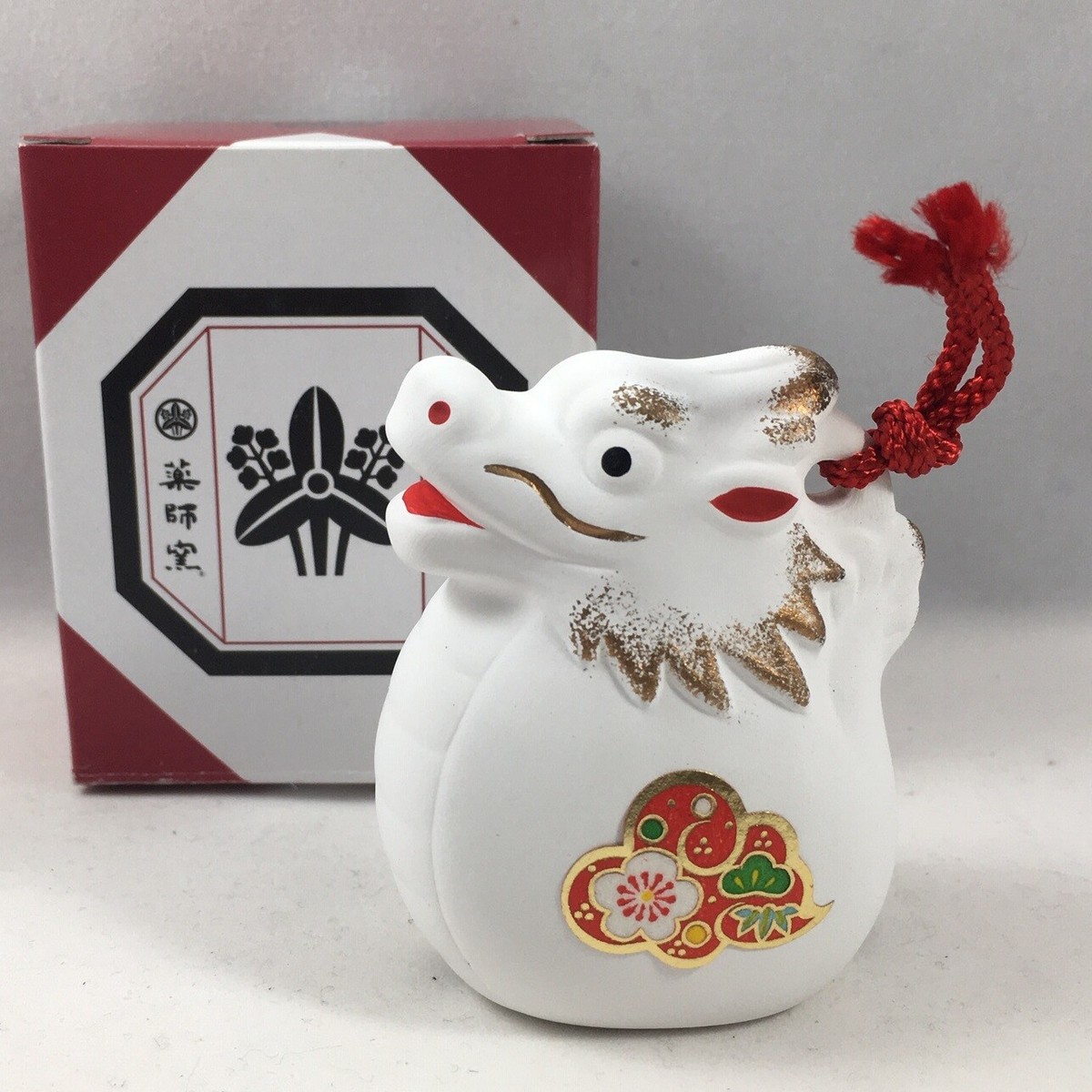 Japanese ETO 2024 Zodiac White Clay Lucky Dragon Bell Japanese ETO 2024 Zodiac White Clay Lucky Dragon Bell