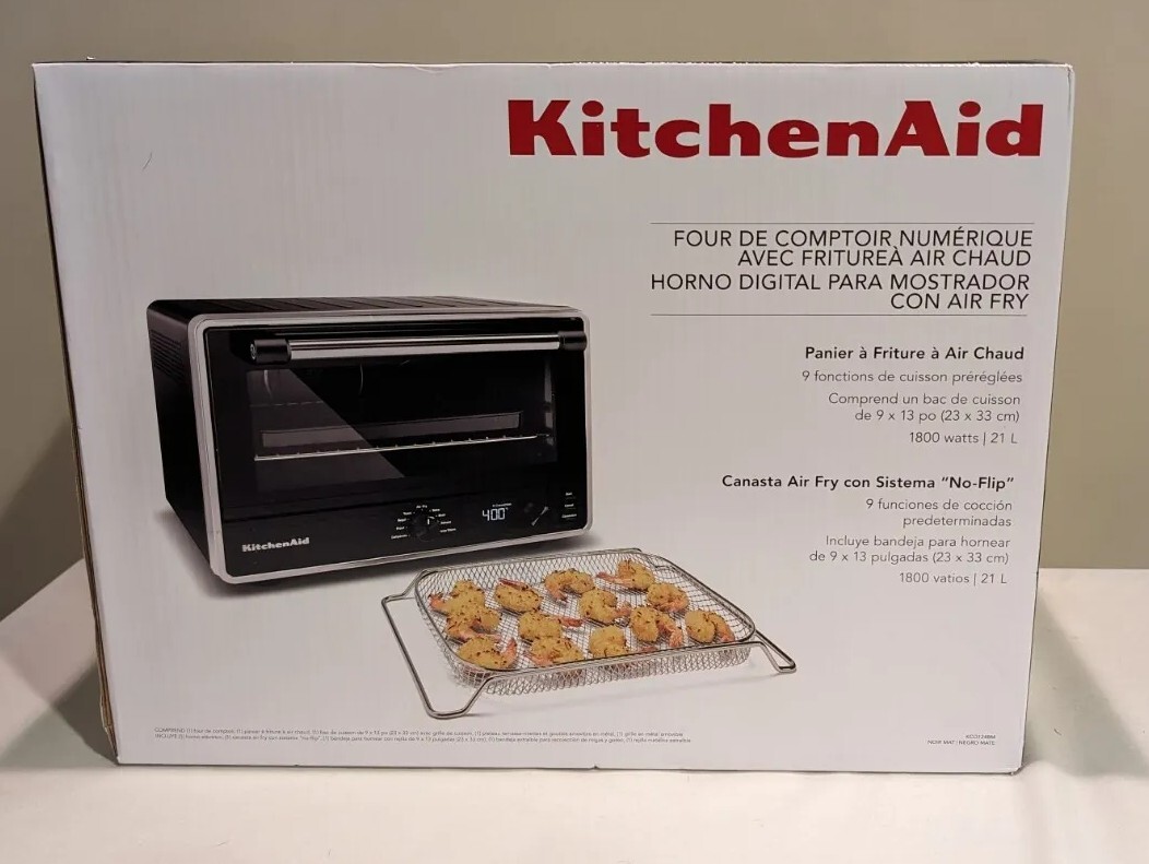 NEW KitchenAid KCO124BM Digital Countertop Oven with Air Fry Fryer