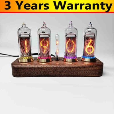IN14 Retro Glow Nixie Tube Clock 4-Bit Bluetooth Control Brightness Adjustable