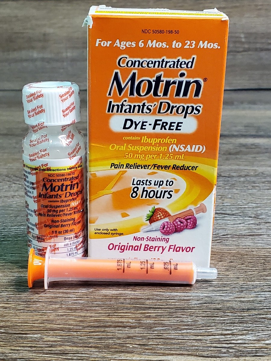 Motrin Dropper Infants Motrin Children's Motrin Ibuprofen Fever Reducer, Bubblegum