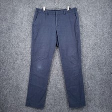 Express Pants Mens 32x32 Blue Innovator Mid Rise Dress Slacks Straight Stretch