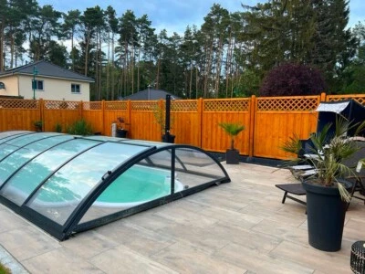 Gfk Schwimmbecken Überdachung 9 Poolhalle,Pool Abdeckung 980x345x115 - Bild 1 von 4