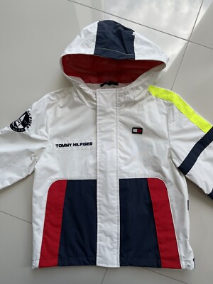 💛💛💛 Tommmy Hilfiger Regenjacke Segeljacke Jacke Weiß Größe 116 NEU  💛💛💛