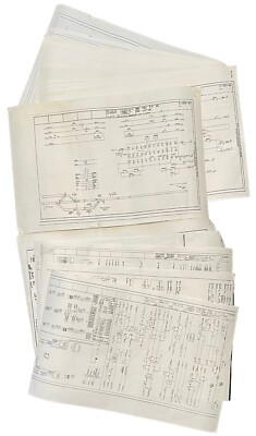 Twenty Original Pacific Railroad Company Engineering Blueprints / Maps