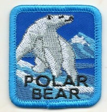 POLAR BEAR Iron On Patch Wild Animals Zoo