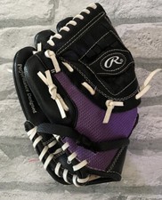 RAWLINGS Girls Youth 10" Baseball Glove Purple Players PL10PUR fits right hand