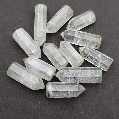 Natural Crystal Quartz One Side Point Pencil gems Lot 3 Pcs 7*20-9*28 MM 49 Ct