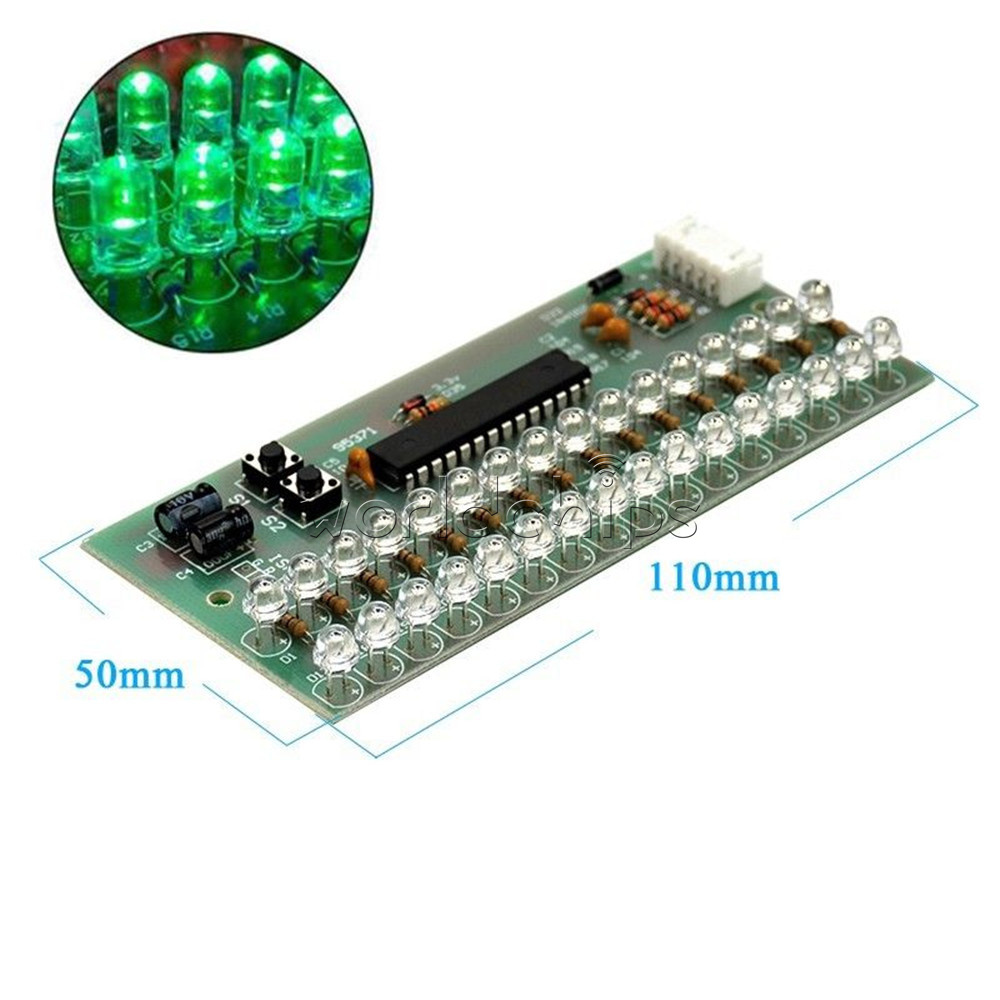 16 LED Dual Channel VU Meter With Adjustable Patterns | MCU Controlled Level Indicator For Audio Systems