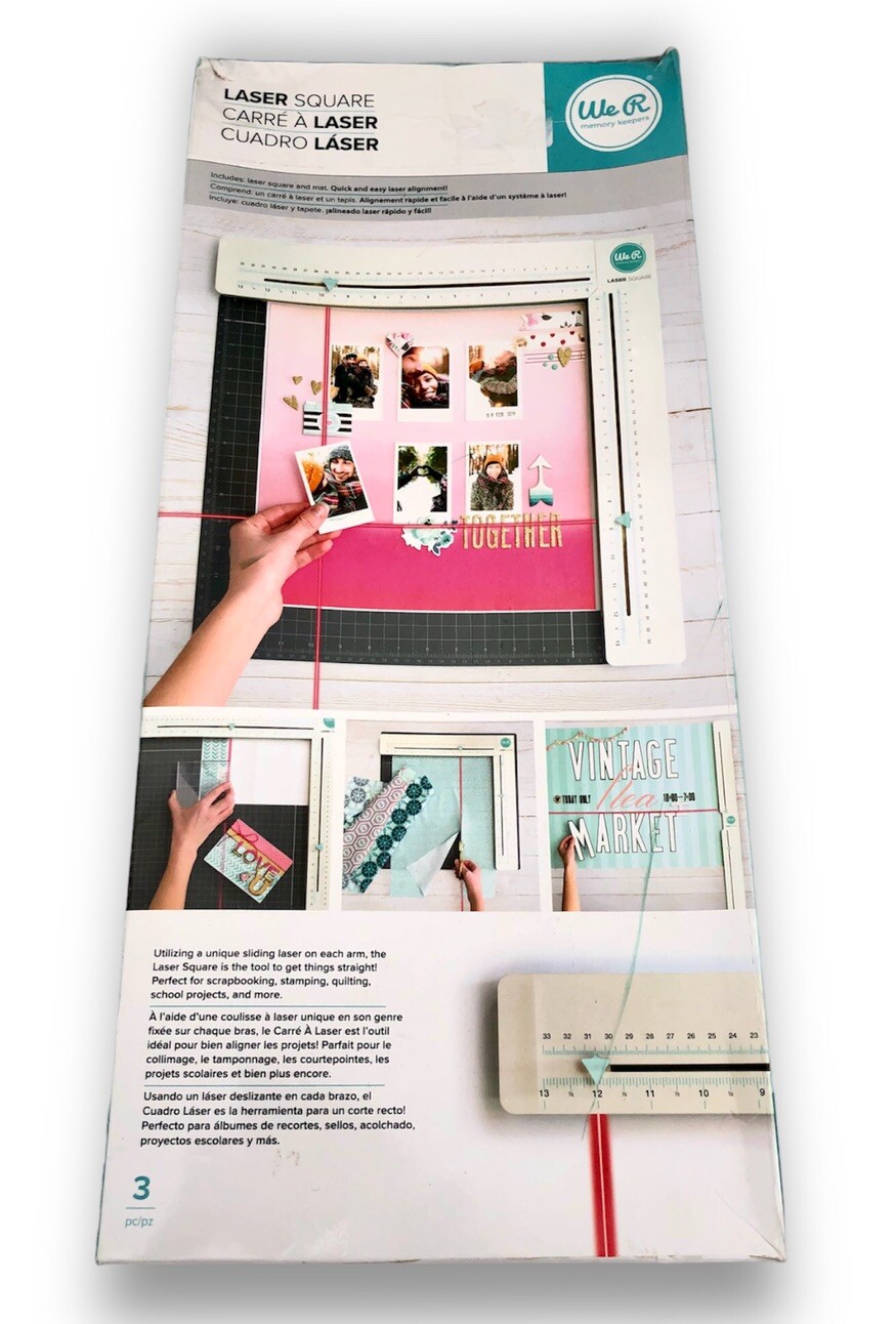 NEW We R Memory Keepers Laser Square & Mat 3Piece Set 662837