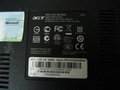Acer Aspire 7551G Kühler und Lüfter 60.4HP08.002  #2626