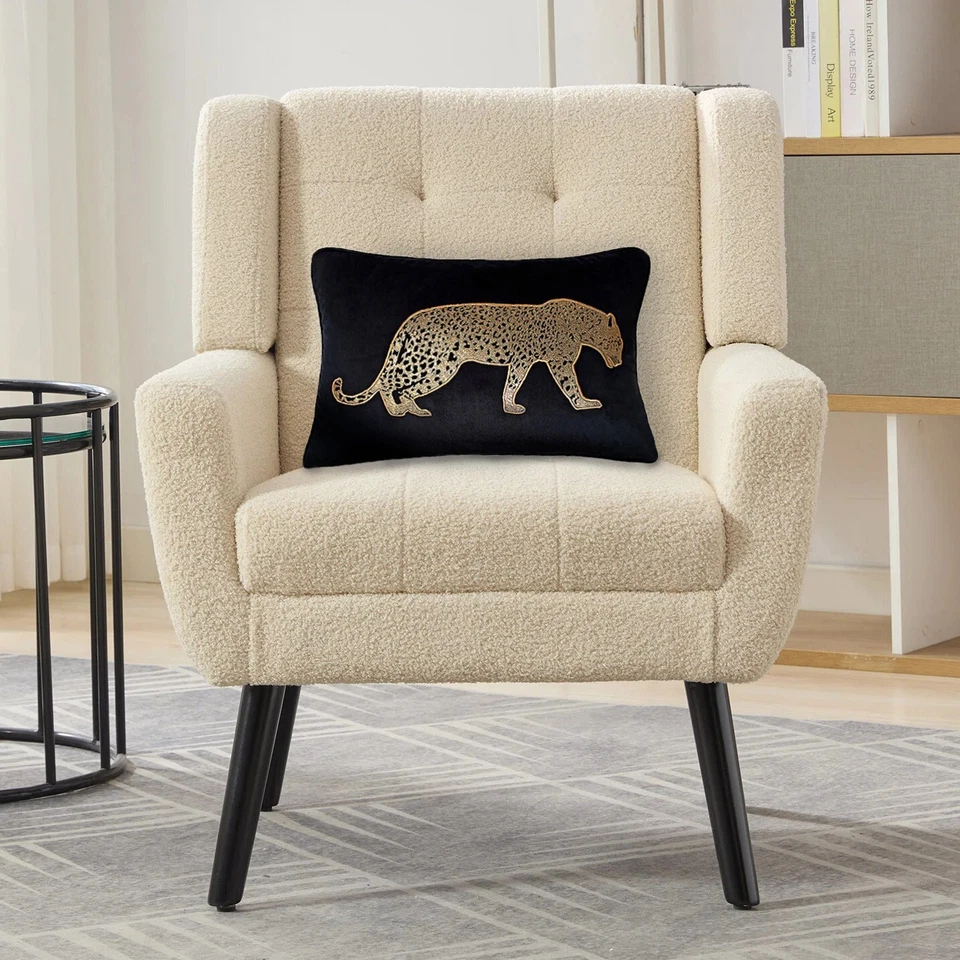 Puma Decorative Velvet Throw Pillow Cushion Cover Set of 1 | Black - Image 2 of 4