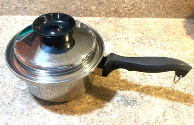 Vtg Chef's Ware Townecraft 2 Qt Saucepan W/Lid 18-8 Tri Ply Stainless Steel