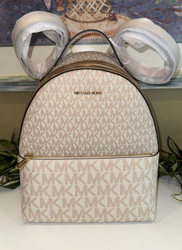 MICHAEL KORS SHEILA MEDIUM ZIP BACKPACK BAG TRAVEL TRIP TOTE MK LOGO ROSE GOLD