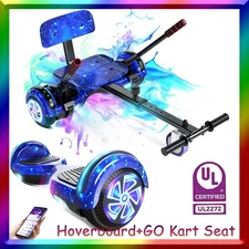NEW Electric Hoverboard & Go Kart Attachment Set - 6.5" UL Bluetooth Combo NEW