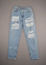 Vintage Levis Jeans Womens 8 551 Relaxed Tapered Distressed Ripped Made in USA