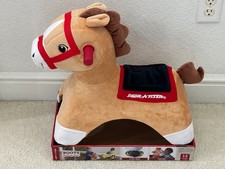 New Radio Flyer Boots Rolling Pony Plush Caster Ride On Horse for Girls and Boys