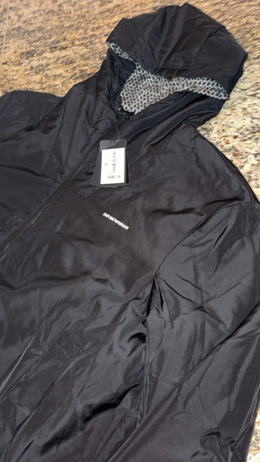 EMPORIO ARMANI $445 Mens BLOUSON REVERSIBLE JACKET Full Zip AUTHENTIC NEW image 5