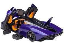 AUTOart 1:18 McLaren Speedtail Lantana Purple Black Top Suitcases Model Car